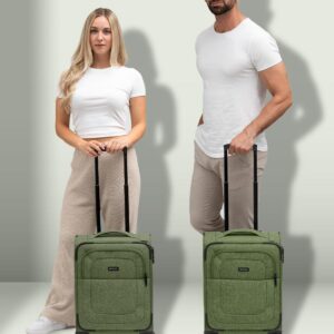 REDOLZ Cabin Weichschalen Kabinen-Koffer | Leichter Trolley mit 4 Doppelrollen für Damen & Herren 37 x 23 x 55 cm (Essentials 12) – Bild 6