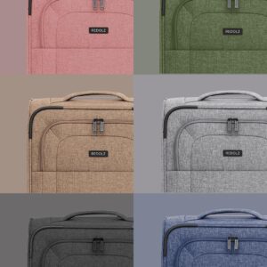 REDOLZ Cabin Weichschalen Kabinen-Koffer | Leichter Trolley mit 4 Doppelrollen für Damen & Herren 37 x 23 x 55 cm (Essentials 12) – Bild 9