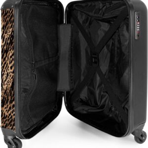 NoBoringSuitcases.com® Handgepäck, Hartschalenkoffer mit TSA Schloss, Trolley, Reisekoffer, Carry on, Rollkoffer, Klein oder Mittelgroß Braun – Bild 4