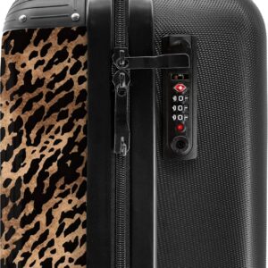 NoBoringSuitcases.com® Handgepäck, Hartschalenkoffer mit TSA Schloss, Trolley, Reisekoffer, Carry on, Rollkoffer, Klein oder Mittelgroß Braun – Bild 5