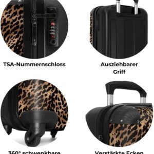 NoBoringSuitcases.com® Handgepäck, Hartschalenkoffer mit TSA Schloss, Trolley, Reisekoffer, Carry on, Rollkoffer, Klein oder Mittelgroß Braun – Bild 7
