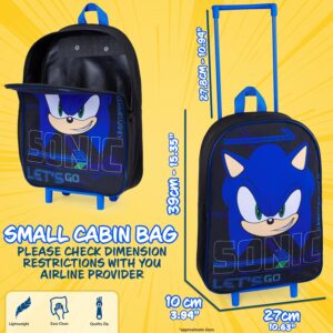 SONIC THE HEDGEHOG Koffer Kinder, Faltbarer Trolley Handgepäck Leicht 39 x 27 cm 10.5 Liter, 2 Rollen & Ausziehbarem Griff – Bild 4