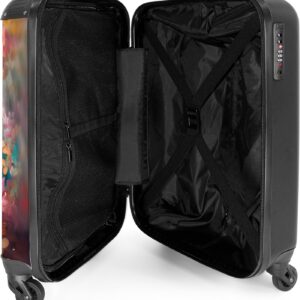 NoBoringSuitcases.com® Kinderkoffer Koffer Mädchen Trolley Handgepäck Hartschalenkoffer Klein Geschenk - Kinder - Pferde - Weiß - Kinder Koffer Madchen Koffer klein, 55x40x20 – Bild 4