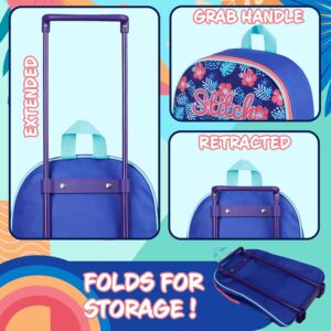 Disney Stitch Koffer Kinder, Faltbarer Trolley Handgepäck Leicht 39 x 27 cm 10.5 Liter, 2 Rollen & Ausziehbarem Griff – Bild 3