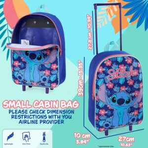 Disney Stitch Koffer Kinder, Faltbarer Trolley Handgepäck Leicht 39 x 27 cm 10.5 Liter, 2 Rollen & Ausziehbarem Griff – Bild 4