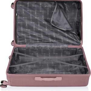 BETLEWSKI - Koffer Hartschale - Großer Koffer mit 4 Rollen - Leicht Hartschalenkoffer ABS Reisekoffer mit Schloss - Größe 76 cm x 48 cm x 28 cm 93 Liter - Roségold – Bild 8