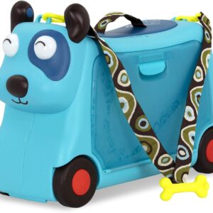B. toys Kinder Handgepäck Koffer Hund – Reisekoffer, Kinderkoffer mit Lichtern und Tönen zum Rollen, Draufsitzen – für Mädchen und Jungen ab 2 Jahren