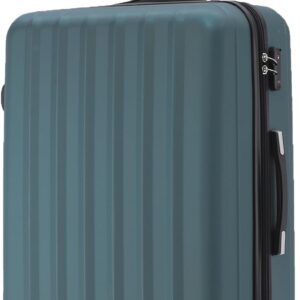 BEIBYE TSA-Schloß 2080 Gepäck Zwillingsrollen Reisekoffer Koffer Trolley Hartschale Dehnungsfuge (Dunkelgreen, L)