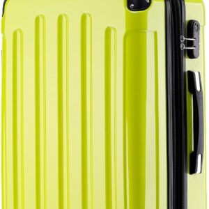 BEIBYE Zwillingsrollen 2048 Hartschale Trolley Koffer Reisekoffer Taschen Gepäck in M-L-XL-Set (Grün, M)