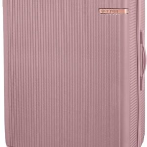 BETLEWSKI - Koffer Hartschale - Großer Koffer mit 4 Rollen - Leicht Hartschalenkoffer ABS Reisekoffer mit Schloss - Größe 76 cm x 48 cm x 28 cm 93 Liter - Roségold