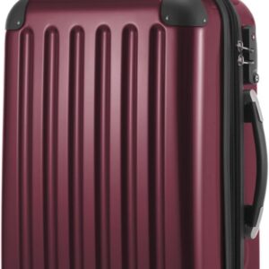 Hauptstadtkoffer - Alex - Handgepäck, 55 x 35 x 20 cm, TSA, 4 Rollen, 42 Liter, Reisekoffer, Hartschalenkoffer, Rollkoffer, Bordgepäck Koffer, erweiterbar, Burgund