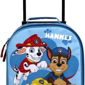Koffer Kinder Paw Patrol, Personalisiert mit Name, Paw Patrol Hunde Trolley Mädchen Jungen, Handgepäck Reisekoffer