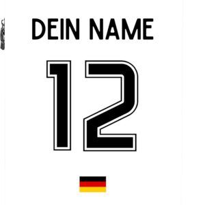 NoBoringSuitcases.com Handgepäck Koffer, Koffer Personalisiert, Reisekoffer, Reisetasche mit Rollen, Hartschalenkoffer, Koffer Klein, Handgepäck 55x40x20 cm (EM 2024 - Heimtrikot Deutschland - Weiß)
