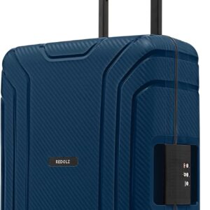 REDOLZ Hartschalen Kabinen-Koffer ohne Reißverschluss | 3-Punkt-Verschluss-System | Kleiner Trolley 40 x 20 x 55 cm aus hochwertigem Polypropylen Material | 4-Rollen & TSA-Schloss (Essentials 15)