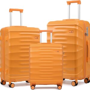 Sea choice Kofferset Hartschalenkoffer 3 Teilig Trolley Koffer ABS Leicht Gepäckset Reisekoffer Handgepäck Sets mit TSA Schloss und 4 Rollen YKK Reißverschluss M/L/XL, 55/67/76cm