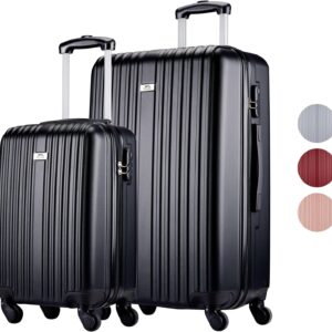 Slazenger Kofferset 2 Teilig/ 3 Teilig - Trolley Handgepack und Reisekoffer Groß - ABS Hartschalenkoffer Set - Koffer Set mit 360° Rollen und Kombinationsschloss - Rollkoffer