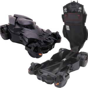 Toyland® 51 cm (20 Zoll) Batmobil-Reisekoffer im Batman-Stil zum Ziehen mit Rädern und ausziehbarem Griff – Handgepäck – Kindergepäck