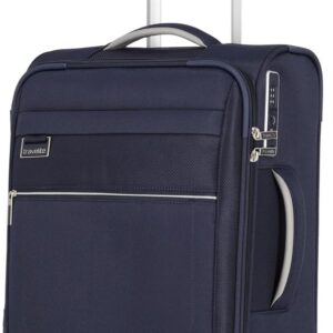 Travelite Bordtrolley Handgepäck Koffer nachhaltig, 4 Rollen, MIIGO, Weichgepäck Trolley klein aus recyceltem Material, TSA Schloss, 55 cm, 35 Liter