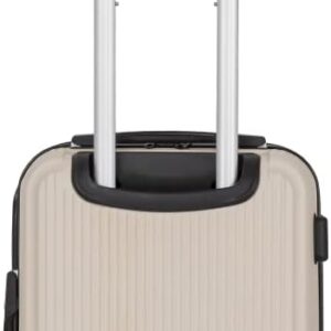 OCHNIK Handgepäck Koffer | Hartschalenkoffer | Material: ABS | Farbe: Creme | Größe: S | Maße: 53x35x23 cm | Fassungsvermögen: 28 l | 4 Rollen | Hohe Qualität – Bild 4
