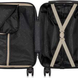 OCHNIK Handgepäck Koffer | Hartschalenkoffer | Material: ABS | Farbe: Creme | Größe: S | Maße: 53x35x23 cm | Fassungsvermögen: 28 l | 4 Rollen | Hohe Qualität – Bild 5