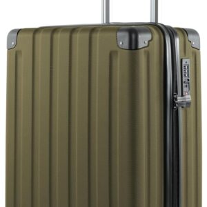 Hauptstadtkoffer Q-Damm - Handgepäck 54x37x21, TSA, 4 Rollen, Reisekoffer, Hartschalenkoffer, Rollkoffer, Handgepäckkoffer, Bordgepäck Koffer, Avocado