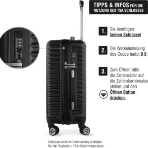 bugatti Kleiner Handgepäck-Koffer “Pure S" mit 4-Rollen, 24 Liter, schwarz – Bild 4