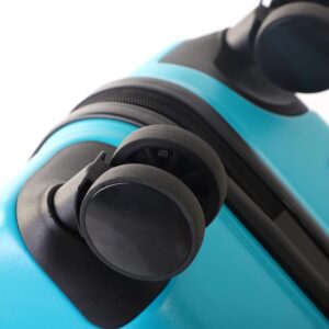 AOWEILA Kinder Gepäck Fahrt auf, Ozeanblau, 20-Inch Carry-On for Most Airlines, Scooter – Bild 7