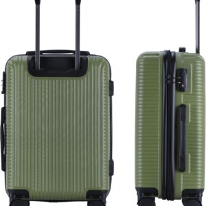 Blade Handgepäck - Hartschalen Koffer Trolley - Leichter Reisekoffer Handgepäck aus ABS mit TSA Schloss - 4 Spinnräder Räder Koffer - Rollkoffer (Grün-M) – Bild 4