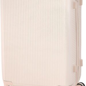 BETLEWSKI Hartschalenreisekoffer mit 4 Rollen, Leicht ABS Rollkoffer mit Schloss - Beige