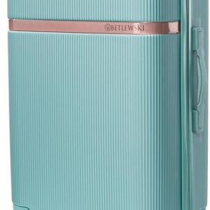 BETLEWSKI - Handgepäck Koffer Hartschale - Reisekoffer mit 4 Rollen - Leicht Hartschalenkoffer ABS Rollkoffer mit Schloss - Modell Titania - Größe 56 cm x 37 cm x 22 cm 38 Liter - Hellgrün