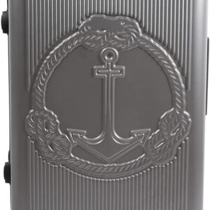 BiggDesign Ocean Koffer Hartschale Mittelgroß, Reisetasche mit Rollen, Reisekoffer mit Kombinationsschloss, 4 Doppel Rollen, 360 Grad drehbar, Leicht, Grau, Made in Türkiye