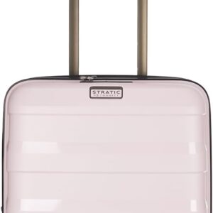 Stratic Straw + Hartschalen-Koffer Trolley Handgepäck Koffer klein Reisekoffer, nachhaltig, 4 Rollen, erweiterbar, TSA-Schloss (Größe S, Rose)