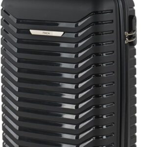 ITACA - Koffer & Trolleys, Handgepäck Koffer, Reisekoffer, Trolley mit Rollen - leicht, robust und ideal für Reisen, Urlaub und Business-Trips. Zahlenschloss, Schwarz