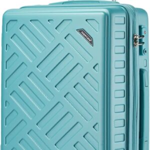 Klein Koffer Trolley Handgepäck Reisekoffer Leicht Hartschalenkoffer ABS+PC mit 4 Rollen und TSA-Schloss Teleskopgriff Rollkoffer 55×38×20cm Türkis