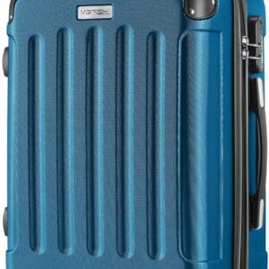 MERISH Reisekoffer Koffer Kofferset Trolleys Zwillingsrollen 3tlg. Hartschale in 9 Farben (Petrol, M)