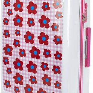 Agatha Ruiz de la Prada - Koffer Mittelgroß - Polycarbonat hochwertiger und Stabiler reisekoffer mit Rollen - Koffer Mittelgroß 4 Rollen Leicht mit Kombinationsschloss. Koffer Blumen