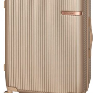 BETLEWSKI - Mittelgroß Koffer Hartschale - Reisekoffer mit 4 Rollen - Leicht Hartschalenkoffer ABS Rollkoffer mit Schloss - Größe 66 cm x 42 cm x 25 cm 63 Liter – Champagne