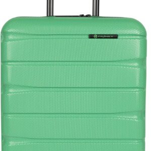 Franky 4-Rad Koffer, Trolley aus ABS Material, funktionaler Hartschalen Koffer, Reisegepäck mit TSA Schloss für Ferien und Abenteuer (Apple Green, S-Handgepäck 55cm)