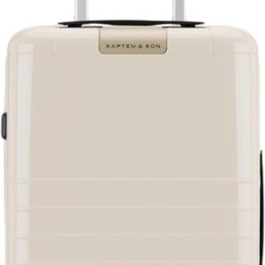 Kapten & Son Koffer Heathrow Essential Cabin Sandstone 34 L | Handgepäck Koffer 55 x 35 x 22 cm Beige | Hartschalenkoffer mit 360 Grad Rollen & TSA Gepäckschloss | Carry On Luggage