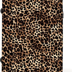 Koffer XL Groß 77x51.5x28 cm Hartschale Reisekoffer 4 Rollen Leicht Koffer Trolley Hartschalenkoffer Panther Print - Braun - Schwarz