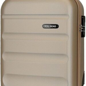 Roll Road Flex Hartschalenkoffer aus ABS-Material, Seitliches Zahlenschloss, 4 Doppelrollen Handgepäck, Praktischer Innenraum mit einem Fach