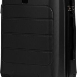 Wings Koffer Hartschale Schwarz | 55 x 38 x 20 cm Groß Reisekoffer & Trolleys | Ultraleicht Rollkoffer mit Rollen | Koffer Trolley Handgepäck | Hartschalenkoffer Mit Schloss | für Flugzeug