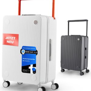 Hartschalenkoffer aus Polycarbonat 44x27x66cm | Reisekoffer mit Rollen [Breiter Griff] - leise, sicher & robust - Premium Rollkoffer mit Zahlenschloss & extra Fächern - 61 L