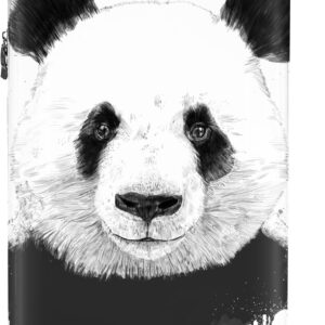 Koffer Handgepäck Trolley Rollkoffer Kleine Reisekoffer mit 4 Rollen - Panda - Drops - Tiere - Weiß - 55x35x20cm - Fotokoffer - Kabinenkoffer - Boardgepäck