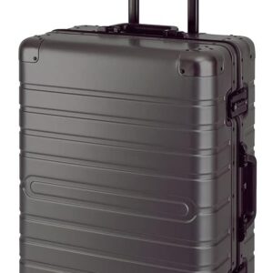Travelhouse Oslo Aluminium Koffer Reisekoffer Graphit Grau M-65cm Hartschalenkoffer Reisetrolley Suitecase Trolley 2X TSA Zahlenschloss 4 Doppelräder 360° Rollen Markenqualität Vol. 70L